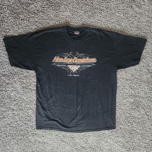 VTG Harley Davidson Cafe LAS VEGAS Mens XL T-shirt Black Cotton